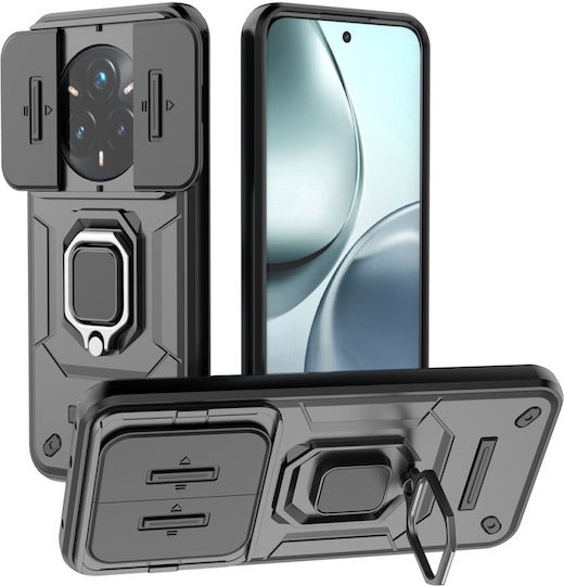 Umschlag Rückseite Metallisch Schwarz (Realme 14 Pro+)