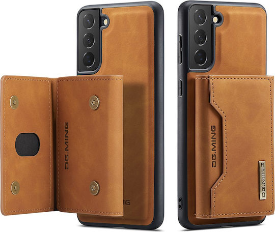 DG.MING Back Cover Synthetic Leather / Silicone / Plastic Brown (Galaxy S21 FE)