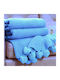 Ehome Gestrickte Übergröße Decke 220x240cm Hellblau Gestrickte Decke Überwurf Übergröße 220x240cm Pom Poms Hellblau