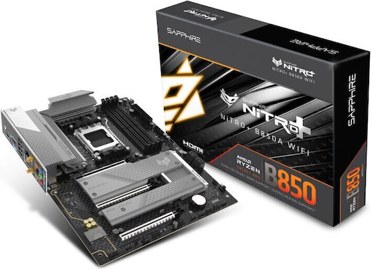 Sapphire Nitro+ B850A WiFi 7 Motherboard ATX με AMD AM5 Socket 52123-03-40G