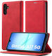 Erbord Back Cover Synthetic Leather / Silicone with Strap Magnetic Red (Galaxy A17)