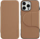 X-Level Back Cover Silicon / Piele artificială Maro (iPhone 16 Pro)