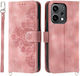 Flowers Embossed Портмоне Розов (Oppo Reno14F)