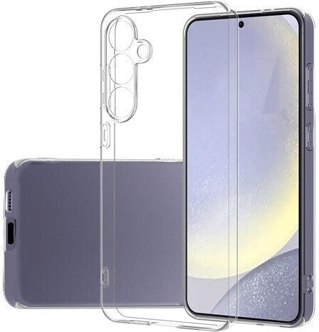 Umschlag Rückseite Silikon / Gehärtetes Glas Transparent (Galaxy S24 FE)