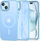 Erbord Back Cover Πλαστικό / Σιλικόνης 0.3mm Σετ με Τζαμάκι Μπλε (iPhone 15)