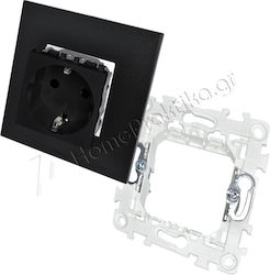 Lineme Single Walled Power Socket Black