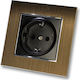 Lineme Single Walled Power Socket Black