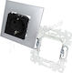 Lineme Μονή Χωνευτή Πρίζα Ρεύματος Μαύρη