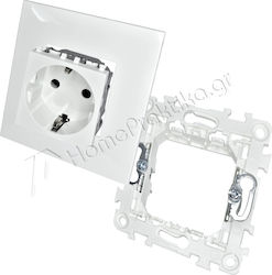 Lineme Single Walled White Power Socket