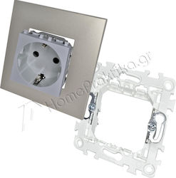 Lineme Single Walled Power Socket Silver