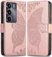 Husă Tip Book Realme 14X Realme C75 Butterfly Roz Roz Auriu