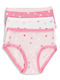 Cotonella Set of Kids' Briefs White-powder-fuchsia