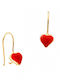 Polytimo Kids Earrings Pendants Hearts from Gold