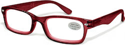 Optosquad Lesebrille +3.75 in Rot Farbe 058-3
