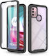 Husă Motorola Moto G10 G20 G30 Rezistentă La Șocuri Membrană Neagră