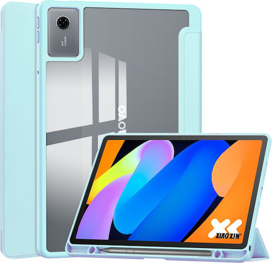 Transparent Back Case with Stylus Holder Lenovo Idea Tab 11" 2025 Tb336fu Tb336zu Blue