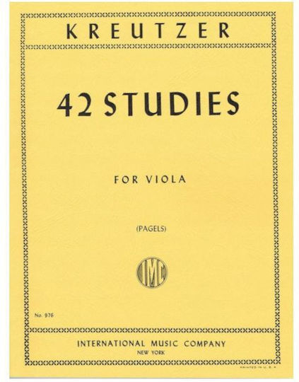 Kreutzer 42 Studies Imc 976 Παρτιτούρες Βιόλα