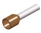 Tubular Tip Wire Ferrule Terminal Brown 100pcs
