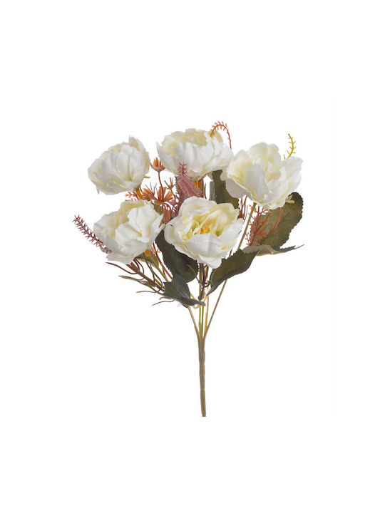Künstlicher Rosen Blumenstrauß Weiß 30cm