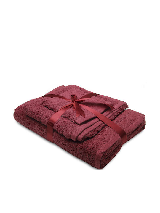 Palatex Hand Towel Club 30x50cm 12 Bordeaux Wei...