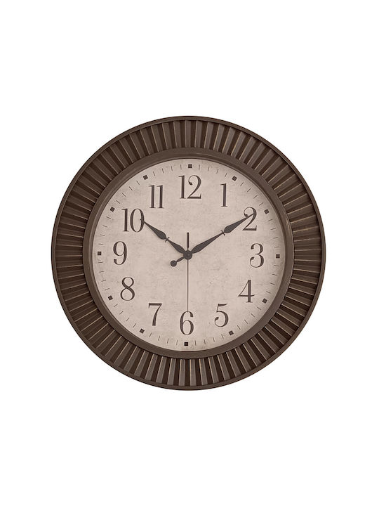 Ankor Wall Clock Plastic Brown Ø40.4cm
