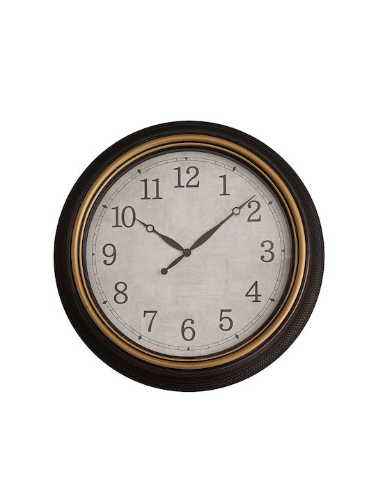 Ankor Silent Wall Clock Plastic Brown Ø63.5cm