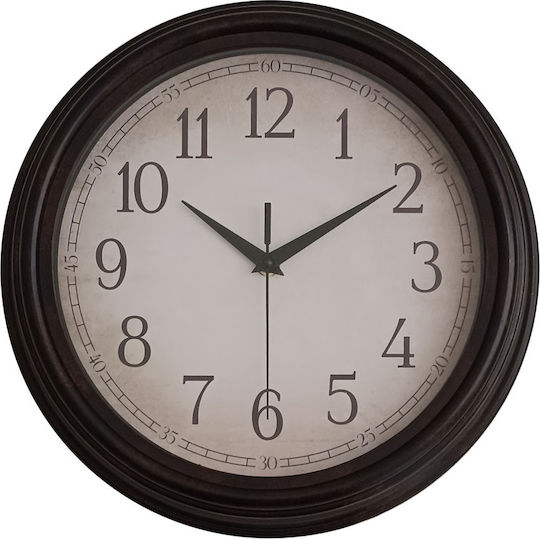 Ankor Silent Antique Wall Clock Plastic Black Ø30.5cm