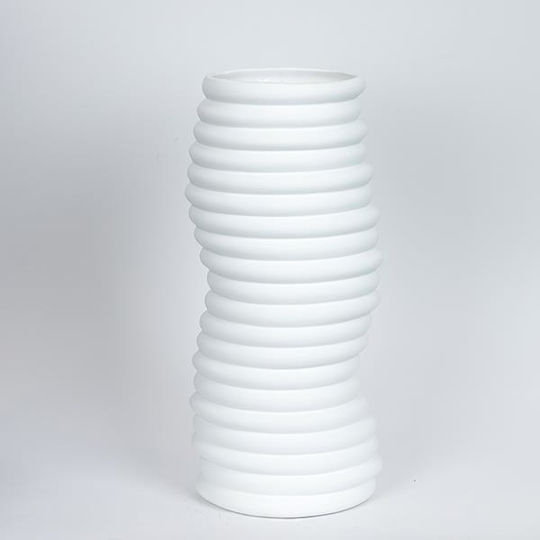 Decorative Vase White 17.6x14.3x38cm