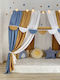 Velvet White Multicolour Baby Mosquito Net for Cradle