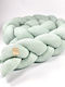 Velvet White Dusty Bettumrandungen Geflochten Innerhalb Dusty Mint