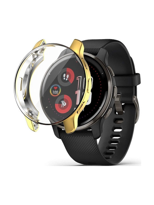 Θήκη Σιλικόνης σε Χρυσό χρώμα για Garmin Venu 2 Plus Θήκη Σιλικόνης σε Χρυσό χρώμα για Garmin Venu 2 Plus