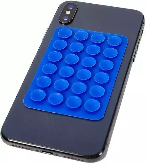 Suction Cup Selfie Silicone Sticky Stand Rectangle Shape – Blue