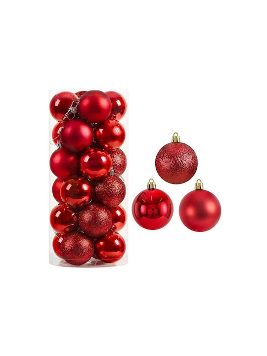 Set Of 20 Large Red Balls 10cm