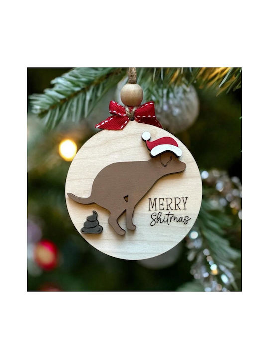 Christmas Tree Ornament Round Dog Toilet Diameter 8.5cm