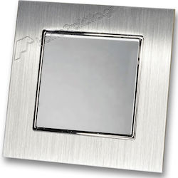 Lineme Wall Switch One-Way with Frame Silver