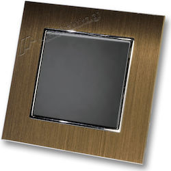 Lineme Wall Switch One-Way with Frame Black