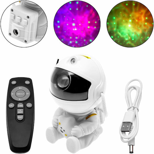 Dekorative Lampe Astronaut Weiß