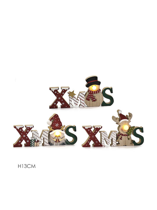 ArteLibre Illuminated Christmas Wooden Figure Height 13cm