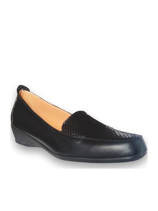 Bella Leder Damen Mokassins in Schwarz Farbe