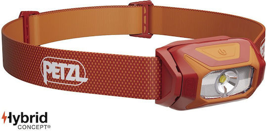 Petzl Rechargeable Headlamp LED with Maximum Brightness 300lm Tikkina Red