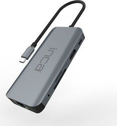Inca USB-C Docking Station με DisplayPort 4K PD Ethernet (ITPC-10TX)