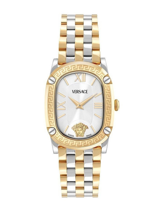 Versace Greca Women's Watch with Silver Metal Bracelet