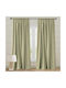 Saray Home Κουρτίνα με Τρέσα Πράσινη 140x280εκ.