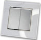 Lineme Wall Switch Double with Aller Retour Sil...