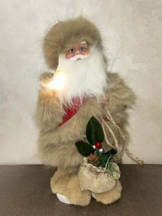 Plüsch Dekorativer Weihnachtsmann Beige 35cm