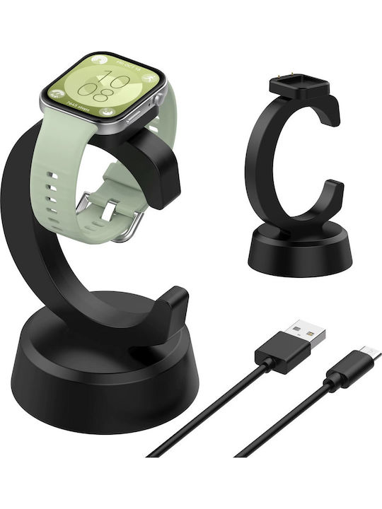 Зарядно за Huawei Band, Watch Fit Черен