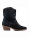 Leather Women's Cowboy Boots Black