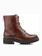 Leather Women's Ankle Boots Brown