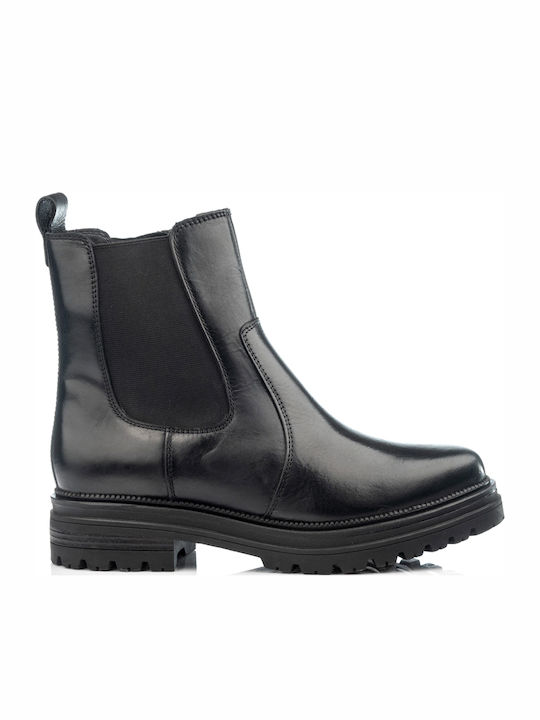 Leather Women's Ankle Boots Black