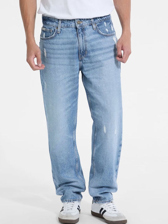 Ανδρικό Παντελόνι Τζιν με Regular Εφαρμογή Denim Light